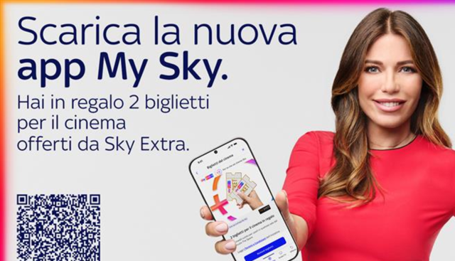 Sky, disponibili due ingressi omaggio nei cinema The Space per gli abbonati che utilizzano l'app My Sky