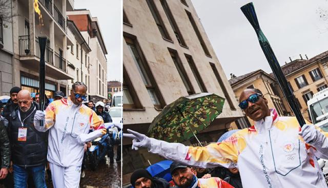 Snoop Dogg tedoforo a Gallarate