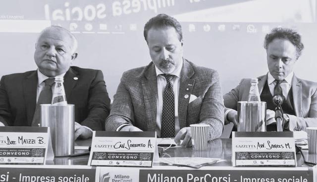 da sx: Dr. B. Maizzi, Cav. A. Sorrento e l'Avv. M. Sances da sx: Dr. B. Maizzi, Cav. A. Sorrento e l'Avv. M. Sances