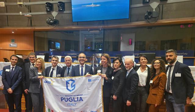 La Puglia designata ufficialmente 'Regione Europea dello Sport 2026' a Bruxelles