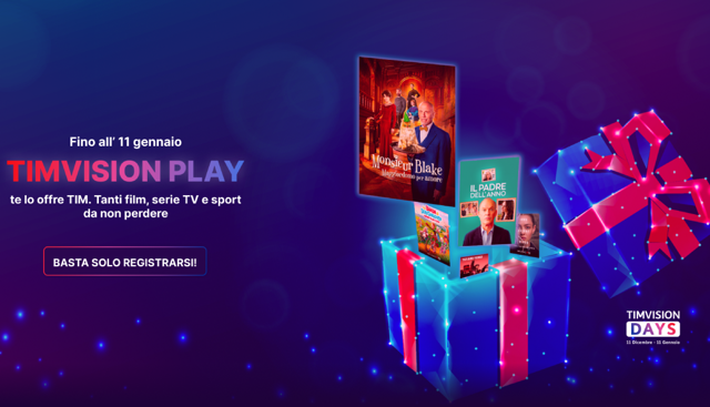 TIM, in occasione del Natale arrivano i â€˜TimVision Daysâ€™