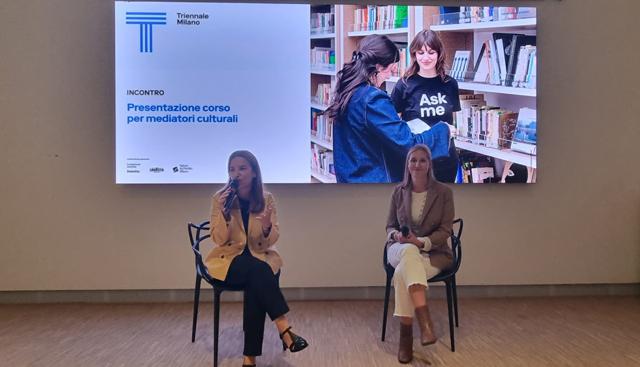 Carla Morogallo, Direttrice generale di Triennale Milano, e Monica Fattarelli, responsabile sviluppo formazione Afol Milano