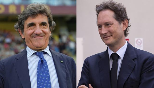 Urbano Cairo e John Elkann - foto Lapresse