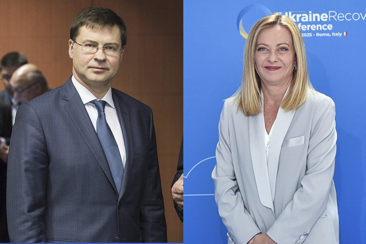 https://www.affaritaliani.it/static/upl2025/vald/valdis-dombrovskis-e-giorgia-meloni.jpg