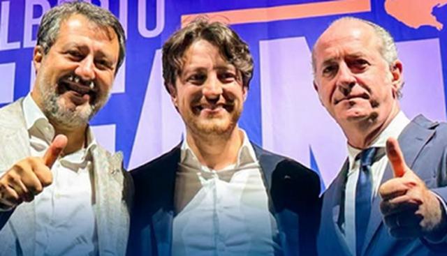 Matteo Salvini, Alberto Stefani, Luca Zaia Matteo Salvini, Alberto Stefani, Luca Zaia