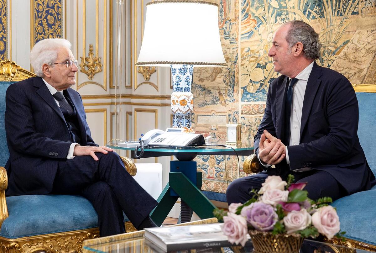 Sergio Mattarella e Luca Zaia