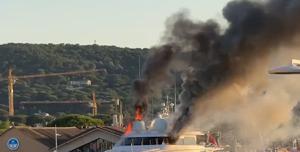 yacht incendiato saint tropez