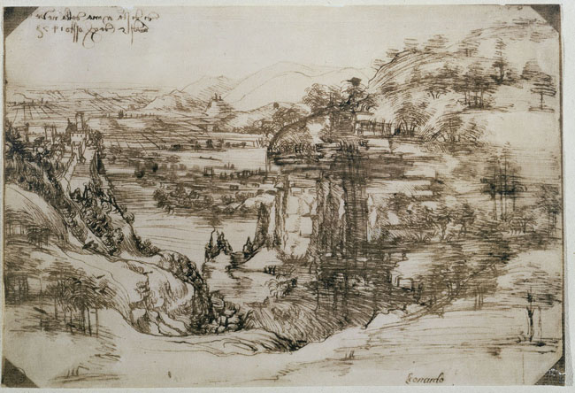 Leonardo da Vinci - Studio di paesaggio