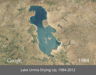 Iran, il lago Ourmia si sta seccando