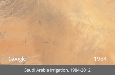 L'irrigazione del deserto saudita