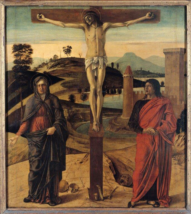 BELLINI - Cristo crocifisso tra la Vergine e san Giovanni Evangelista - Parigi Louvre BELLINI - Cristo crocifisso tra la Vergine e san Giovanni Evangelista - Parigi Louvre