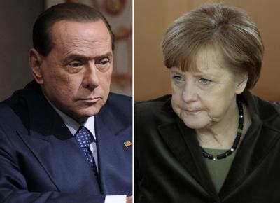 Berlusconi prove d'intesa con la Merkel