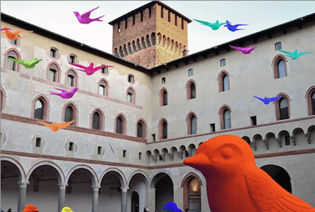 L'arte che rigenera l'arte. Milano invasa da rondini colorate