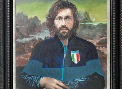 Pirlo d'autore: lo juventino diventa la Gioconda di Leonardo. E CR7.. Pirlo d'autore: lo juventino diventa la Gioconda di Leonardo. E CR7..