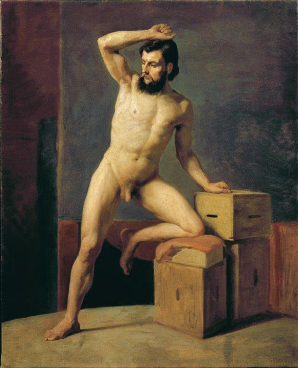 Gustav Klimt Nudo maschile 1883 circa Olio su tela, cm 68 x 54,8 Vienna, Belvedere © Belvedere, Vienna Gustav Klimt Nudo maschile 1883 circa Olio su tela, cm 68 x 54,8 Vienna, Belvedere © Belvedere, Vienna