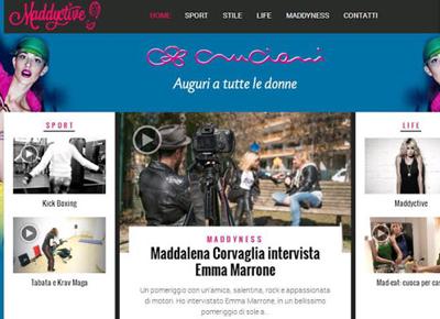 Maddalena Corvaglia lancia Maddyctive, web magazine delle sue passioni
