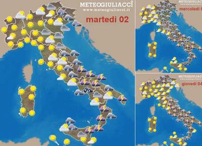 Tempo instabile per tutta la settimana sulle regioni adriatiche e al Sud
