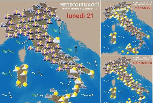 L’estate lascia l’Italia per 3-4 giorni: la mappa delle temperature