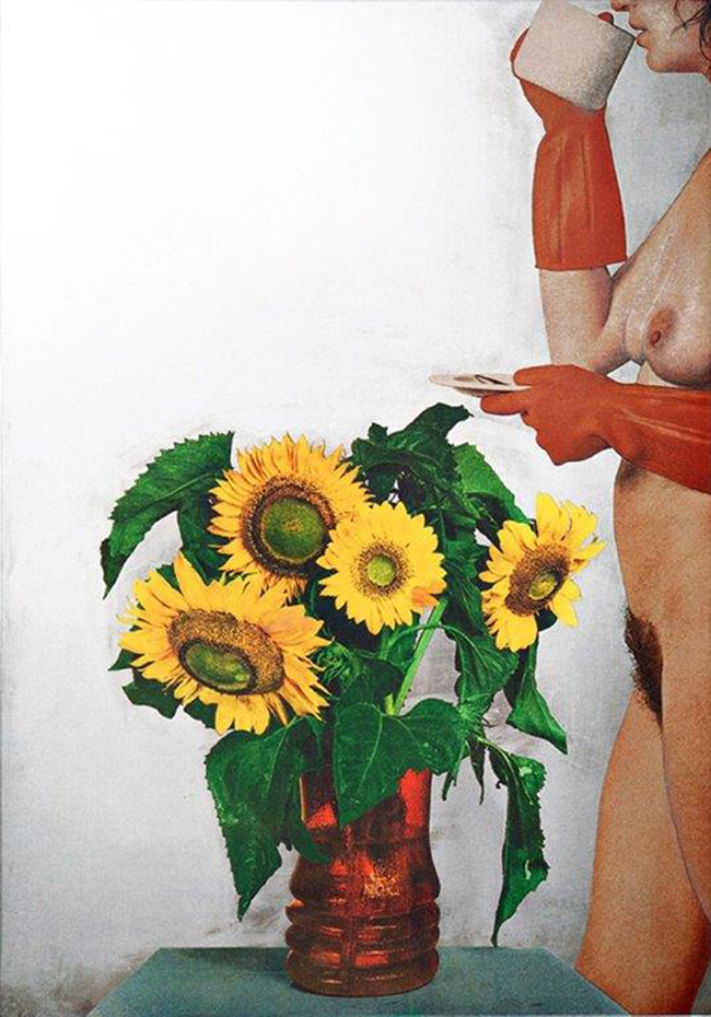 Michelangelo Pistoletto, DONNA NUDA CON GIRASOLI, 1974 Michelangelo Pistoletto, DONNA NUDA CON GIRASOLI, 1974