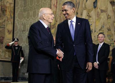 Quirinale: Obama telefona a Napolitano per gli auguri