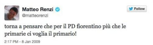 primo tweet renzi primo tweet renzi