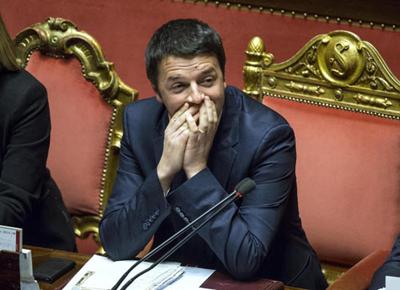 Matteo Renzi come l'angelo Gabriele