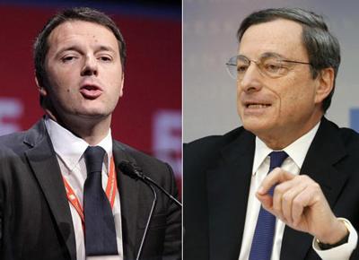Ue/ Anche Renzi contro la Merkel. Draghi delude le borse. Milano -3,92%