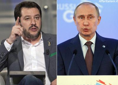 Vladimir Putin e Matteo Salvini Vladimir Putin e Matteo Salvini