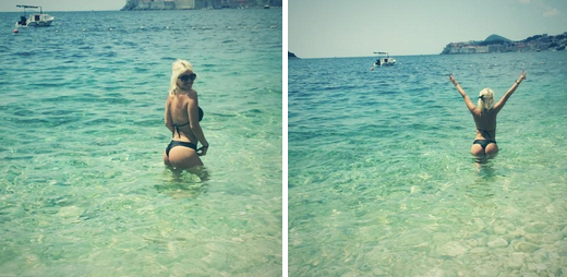 Wanda Nara in Croazia (fonte Twitter) Wanda Nara in Croazia (fonte Twitter)