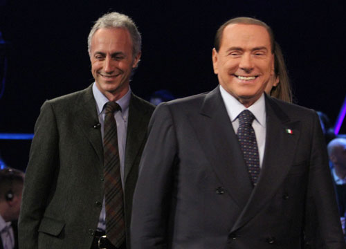 Berlusconi vs Santoro, tutte le immagini