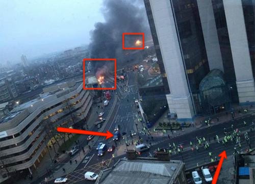 Elicottero si schianta nel centro di Londra