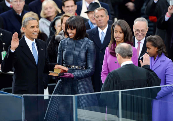 Il giuramento di Obama: “Stiamo Uniti, l’America è in ripresa” Il giuramento di Obama: “Stiamo Uniti, l’America è in ripresa”