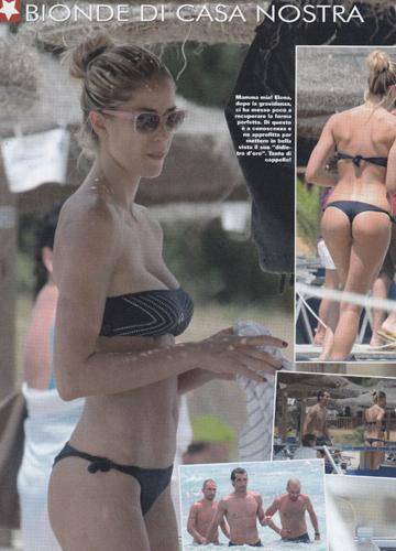 Striptease di Elena Santarelli alla conferenza stampa di Infiore