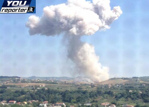 Pescara, esplode fabbrica di fuochi d’artificio: quattro morti