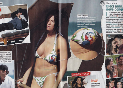 Il bikini di Manuelona è strabordante: topless involontario per l’Arcuri Il bikini di Manuelona è strabordante: topless involontario per l’Arcuri