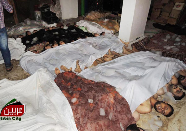 Siria, centinaia di morti per l’uso di gas nervino