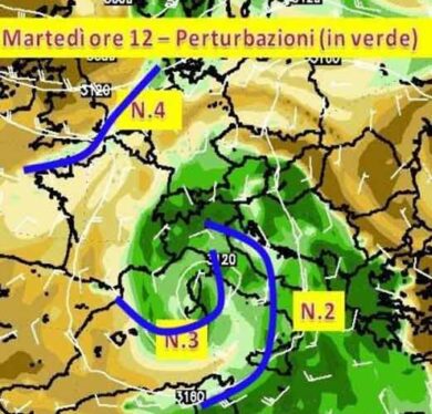 Allarme maltempo. Previsioni per la settimana: nuvole e piogge ogni giorno