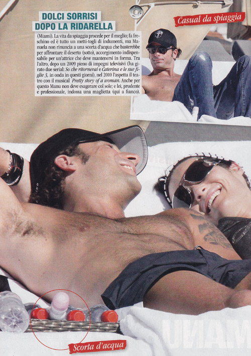 Manuela Arcuri mostra il pancino Manuela Arcuri mostra il pancino