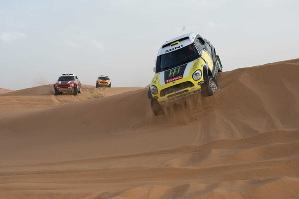 Tre Mini All4 Racing sul podio del Rally Dakar 2014 Tre Mini All4 Racing sul podio del Rally Dakar 2014