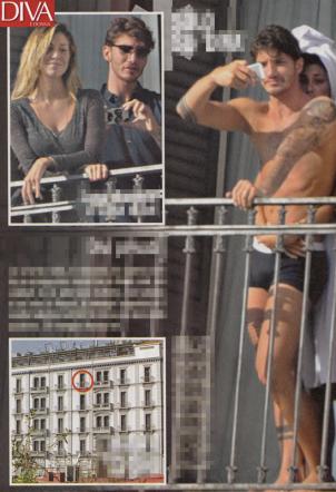 Belen e Stefano, sexy show in lingerie sul balcone dell’albergo