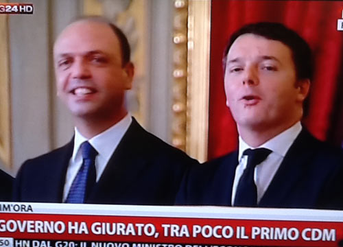 Renzi ha giurato: è Presidente del Consiglio. Ecco il suo governo Renzi ha giurato: è Presidente del Consiglio. Ecco il suo governo