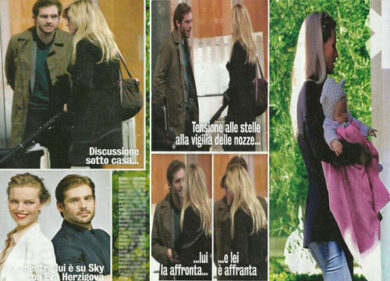 La Herzigova divide Hunziker e Trussardi: tra i due aria di litigi