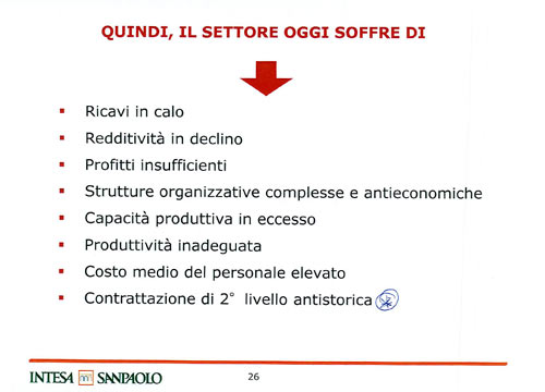 Troppi dipendenti in Banca Intesa. Ecco la bozza del piano industriale Troppi dipendenti in Banca Intesa. Ecco la bozza del piano industriale