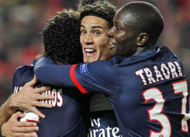 Psg in fuga (+8 sul Monaco): Cavani gol al rientro. Ibra a secco