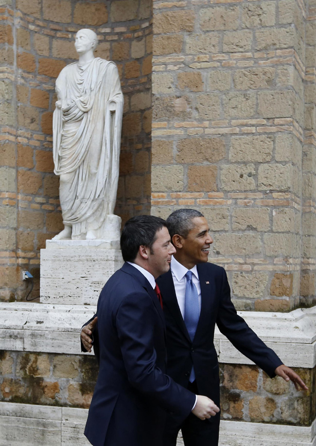 Renzi: “Obama è una fonte d’ispirazione”. Foto e video del tour presidenziale Renzi: “Obama è una fonte d’ispirazione”. Foto e video del tour presidenziale