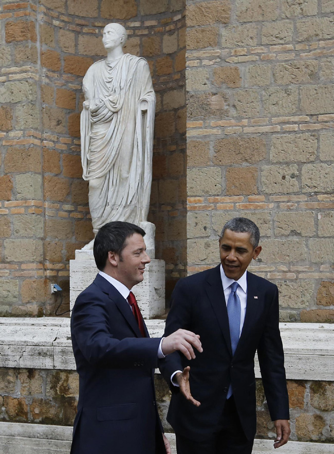 Renzi: “Obama è una fonte d’ispirazione”. Foto e video del tour presidenziale Renzi: “Obama è una fonte d’ispirazione”. Foto e video del tour presidenziale