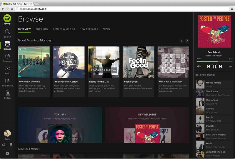 Spotify cambia look: ecco le immagini della nuova interfaccia Spotify cambia look: ecco le immagini della nuova interfaccia