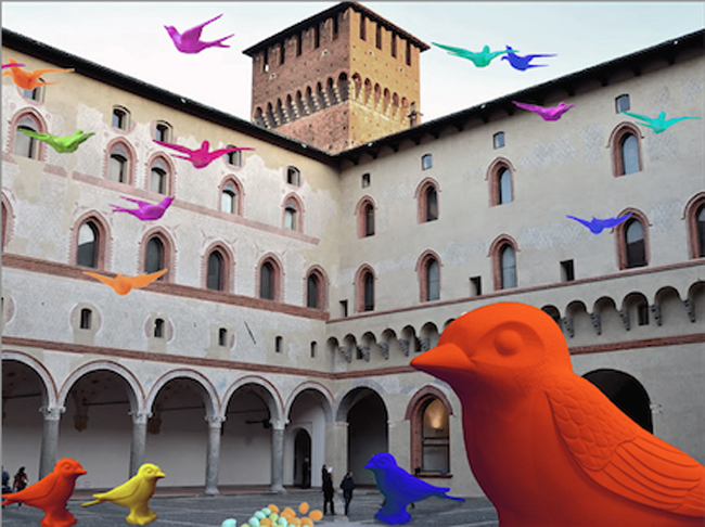 L’arte che rigenera l’arte. Milano invasa da rondini colorate L’arte che rigenera l’arte. Milano invasa da rondini colorate