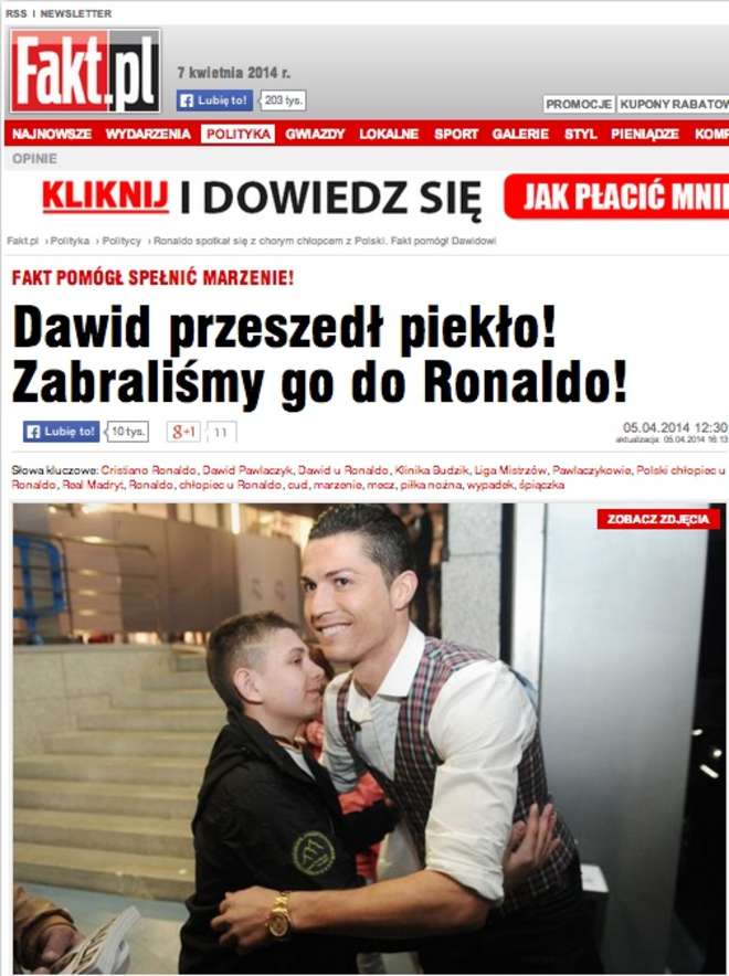 Tre gol di Cristiano Ronaldo fanno uscire un bimbo dal coma Tre gol di Cristiano Ronaldo fanno uscire un bimbo dal coma