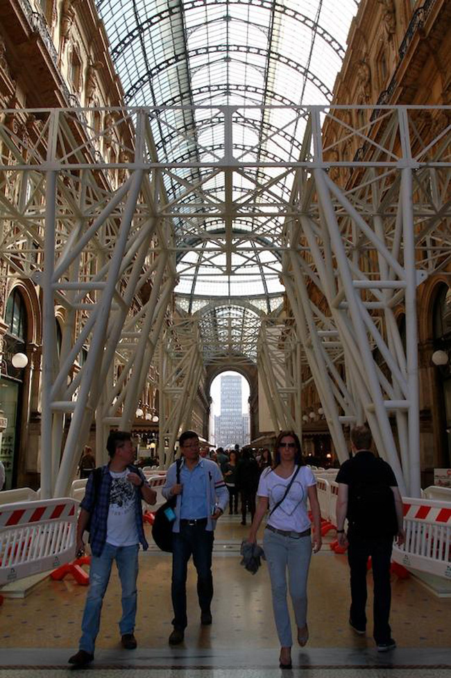 Galleria, scoperta la prima porzione di restauri. Foto